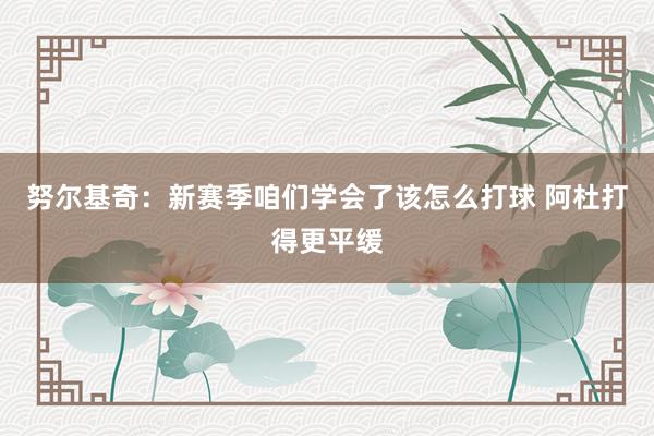 努尔基奇：新赛季咱们学会了该怎么打球 阿杜打得更平缓